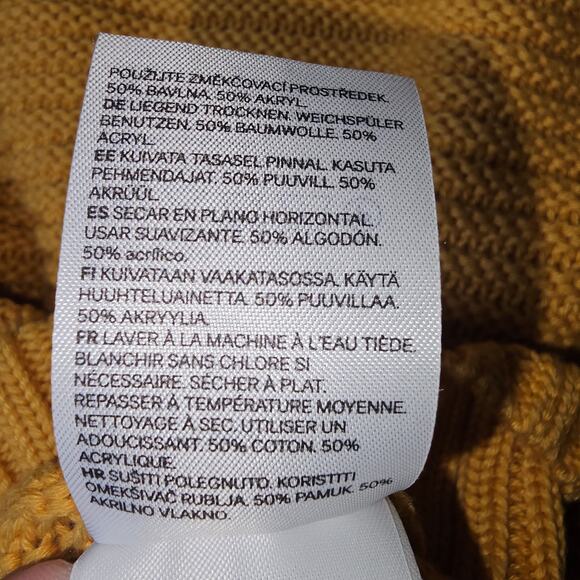 Divided Mustard Color, Fall, Soft Sweater, Ribbed Knit, Crewneck, Medium - Picture 5 of 9